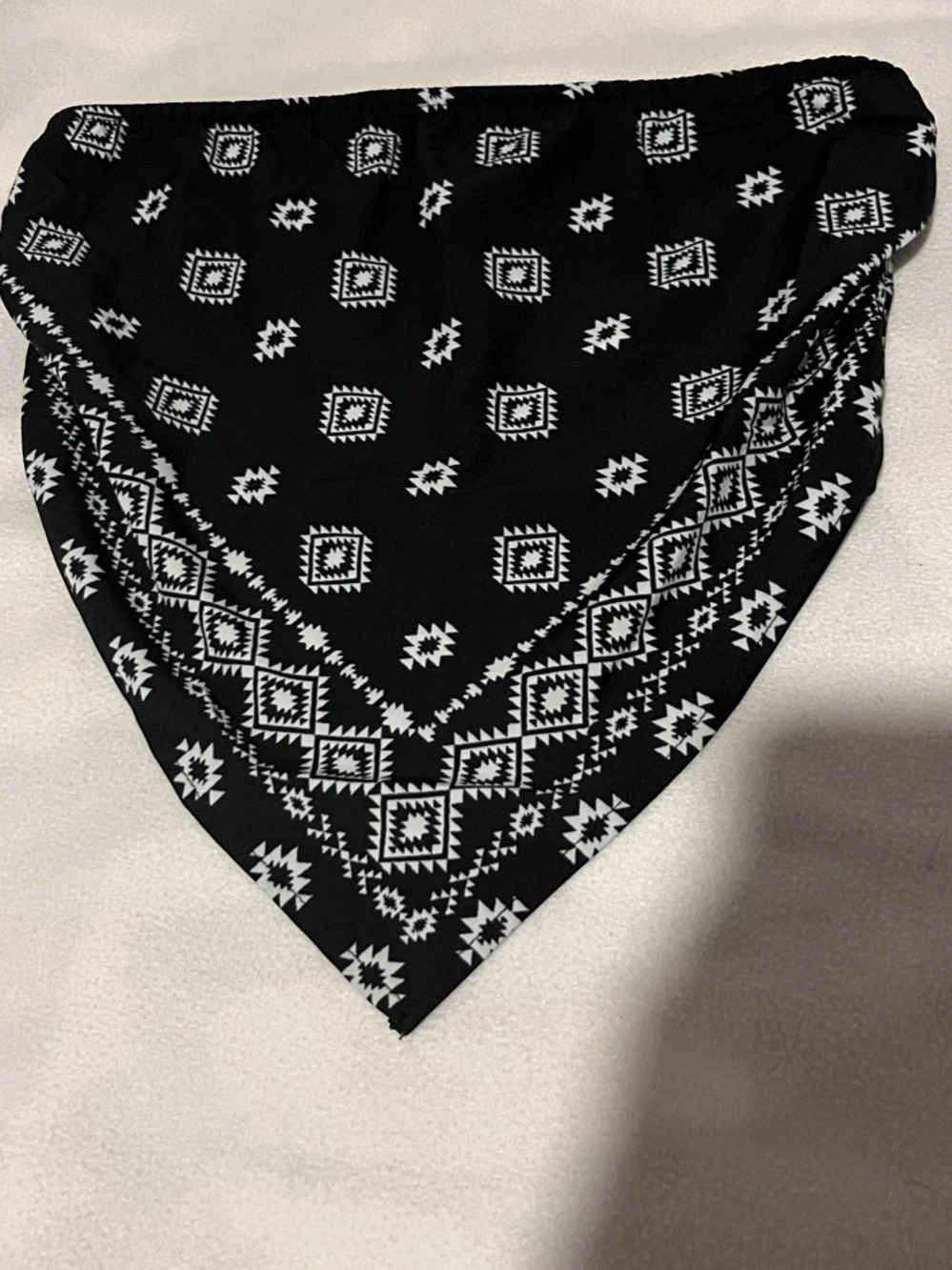 Lucky & Blessed Geometric bandeau in Black & White Medium NWT